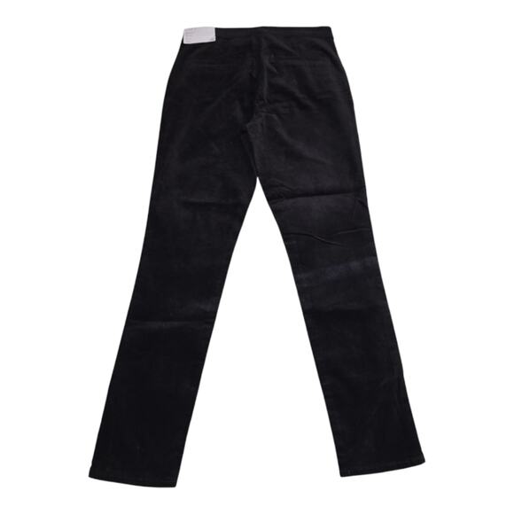 Loft Mariner Nautical Black Velvet High-Waisted Button Detail Pants Size 30 New - Picture 2 of 11